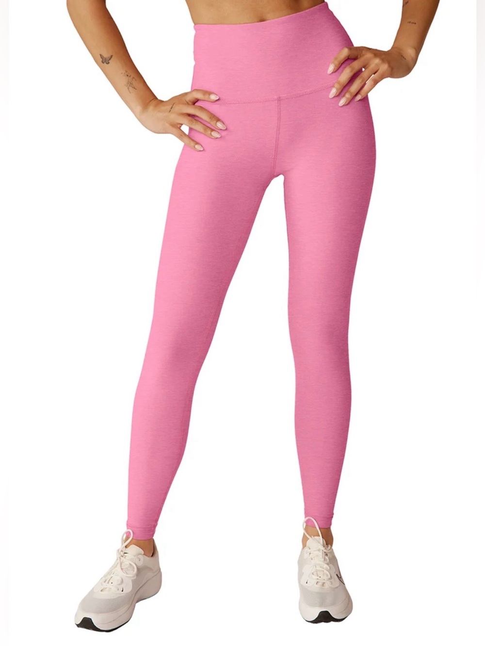 NWT Beyond Yoga Pink Bloom Spacedye Caught in the Midi 7/8 Legging- Women's L